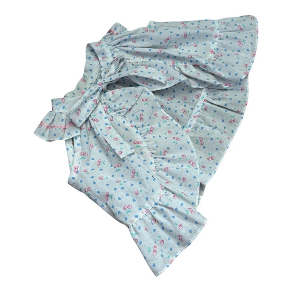 Baby Girl Easter Dress & Bloomers Open Back Pink White Polka Dot 6-9 Months VTG - Picture 9 of 11